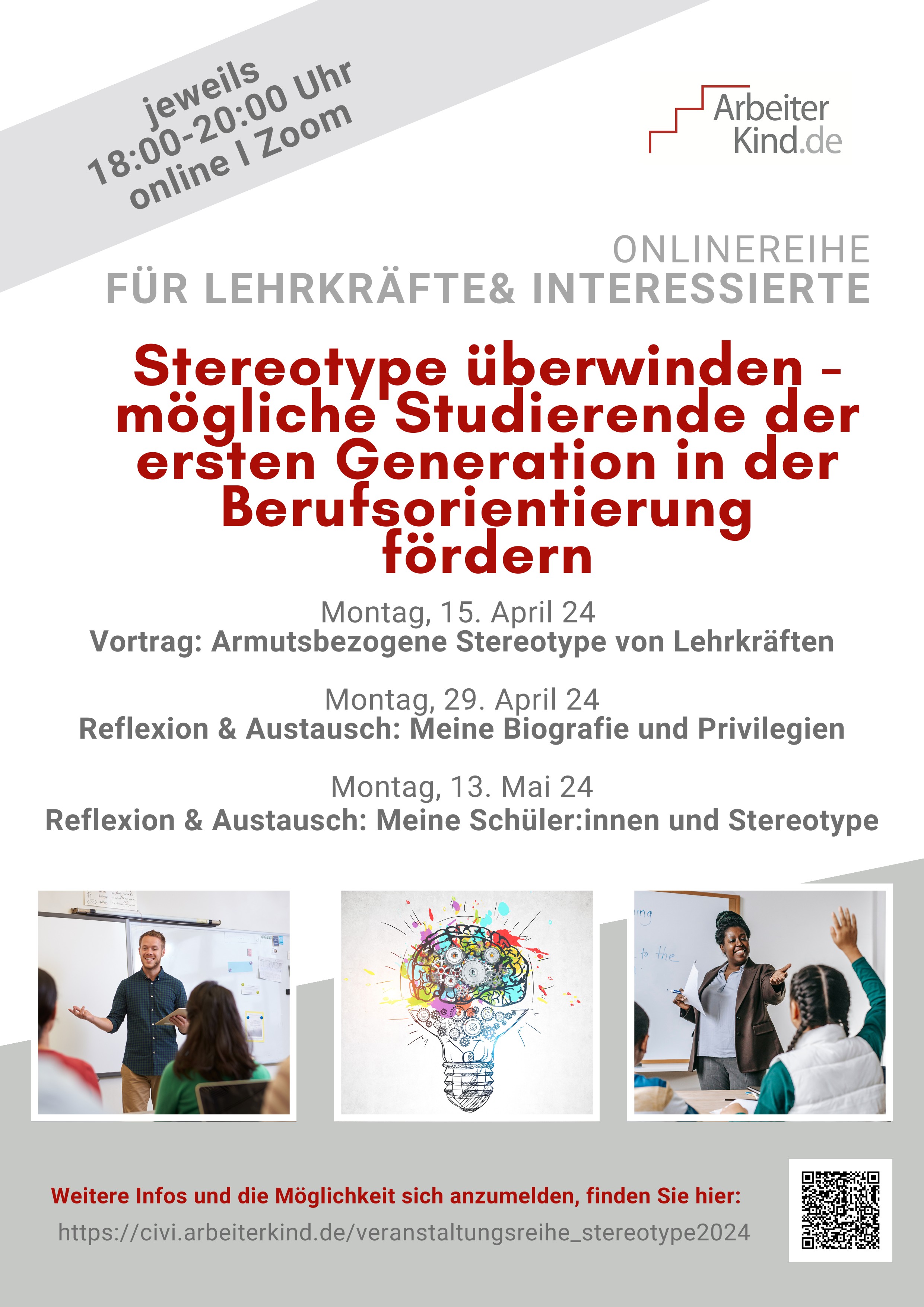 Online Fortbildung von ArbeiterKind Stereotype überwinden
