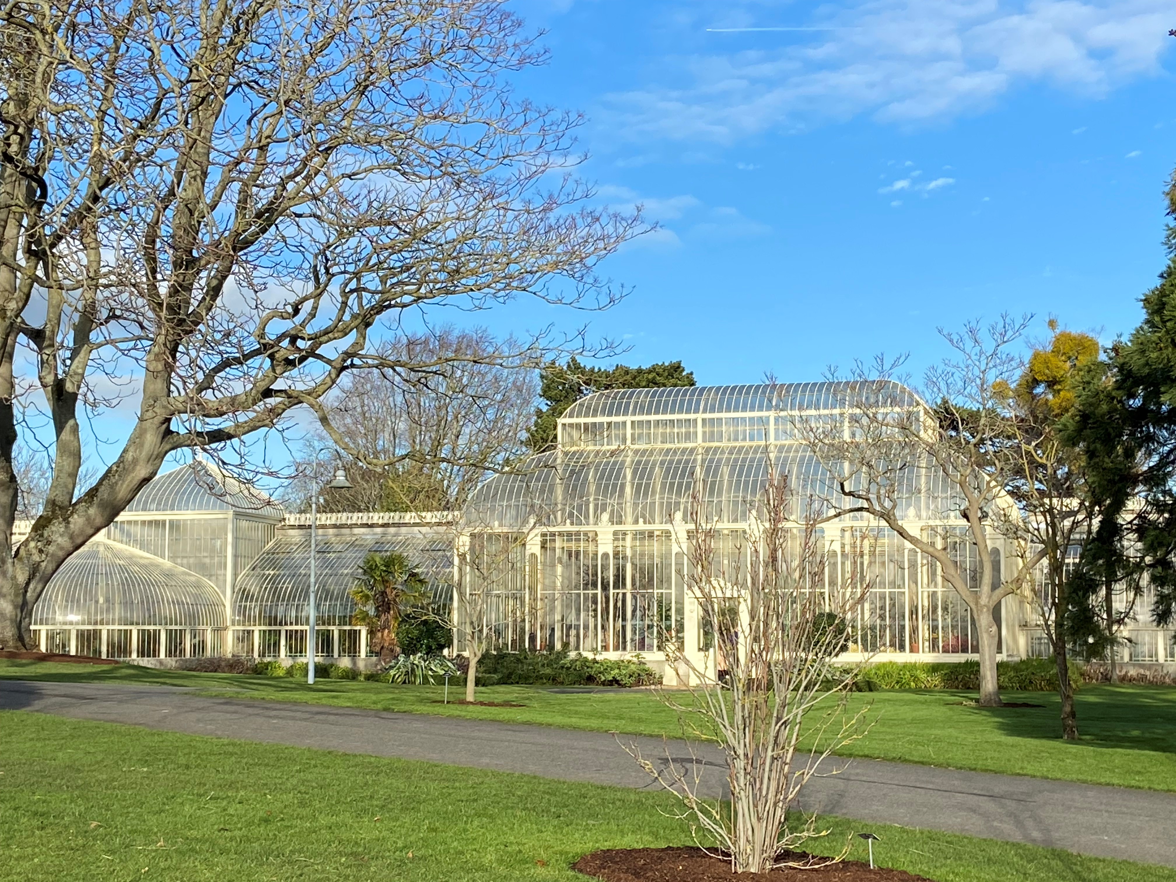 Blick auf den botanischen Garten